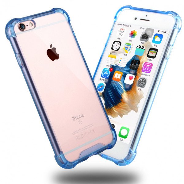 Wholesale iPhone SE (2020) / 8 / 7 Crystal Clear Hybrid Case (Blue)